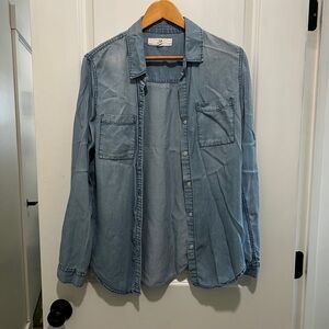 Light Blue Denim Button Up Shirt